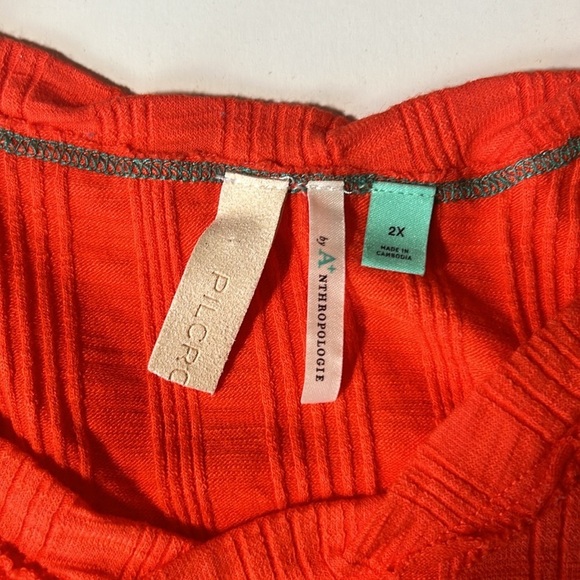 Pilcro Orange Cotton Cropped Tank Sz 2X C6 - Picture 3 of 5